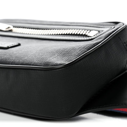 Soft GG Supreme Monogram Web Belt Bag Black Grey