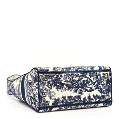 Canvas Toile De Jouy Embroidered Medium Lady D-Lite Navy