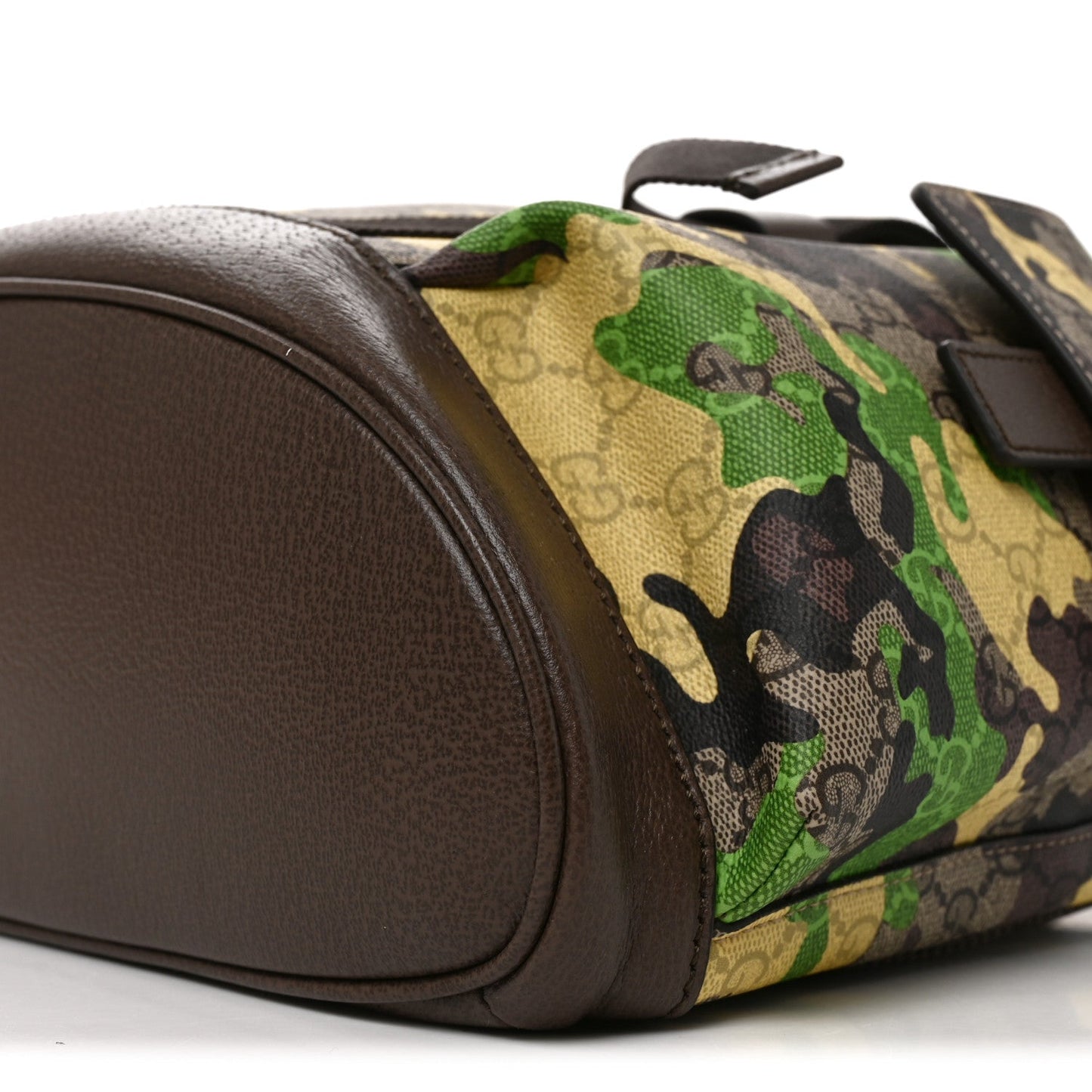 GG Supreme Monogram Camouflage Large Backpack Green Multicolor