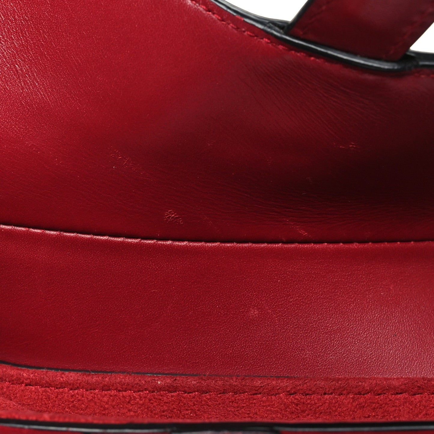 Calfskin Mini Saddle Bag Red
