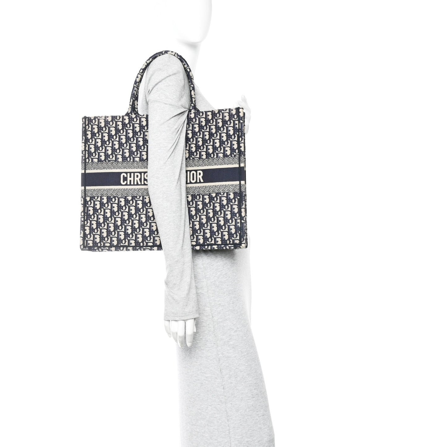 Oblique Large Book Tote Blue Multicolor