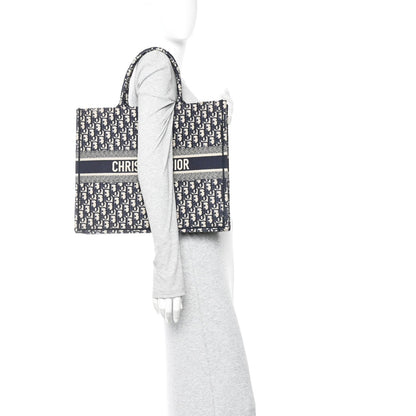 Oblique Large Book Tote Blue Multicolor