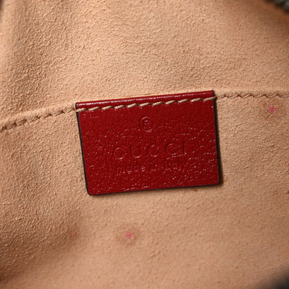 Azalea Calfskin Matelasse Diagonal Torchon GG Marmont Belt Bag 75 30 Black Romantic Cerise