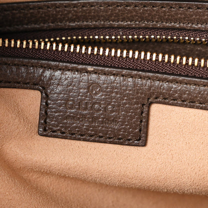 GG Supreme Monogram Web Medium Ophidia Tote Bag Brown