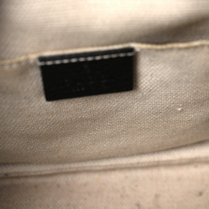 Pebbled Calfskin Small Soho Disco Bag Black