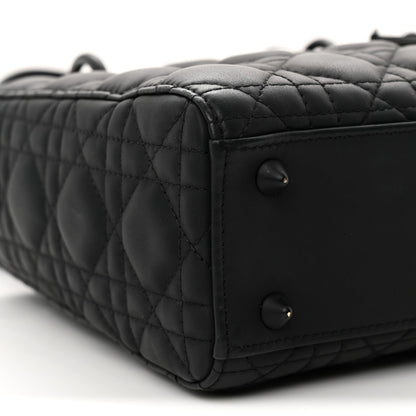Ultra Matte Calfskin Cannage Small My ABCDior Lady Dior Black