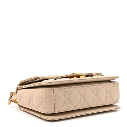 Lambskin Cannage Small Jolie Top Handle Bag Powder Beige Latte