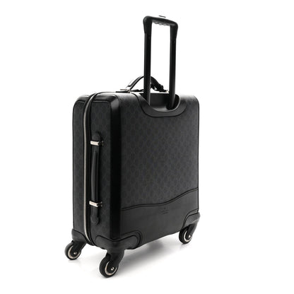 GG Supreme Monogram Calfskin Carry On Trolley Black