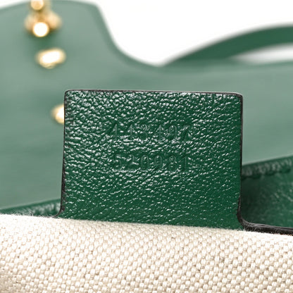 Azalea Calfskin Enamel Matelasse Diagonal Small Torchon GG Marmont Shoulder Bag New Shamarock Emerald