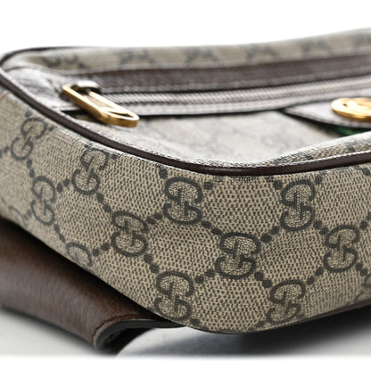 Soft GG Supreme Monogram Medium Ophidia Belt Bag Dark Brown