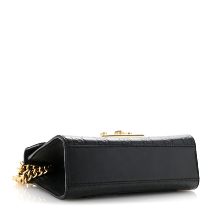 Guccissima Small Padlock Shoulder Bag Black