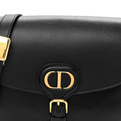 Box Calfskin Medium Bobby Flap Black