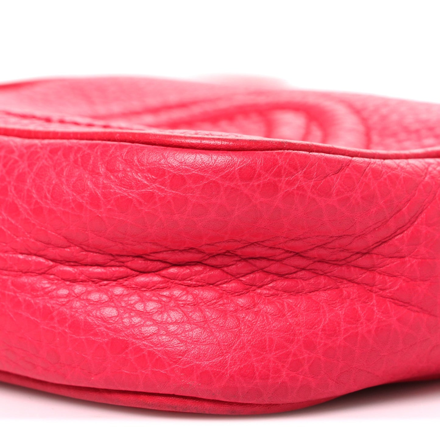 Pebbled Calfskin Children's Mini Soho Disco Messenger Bag Pink