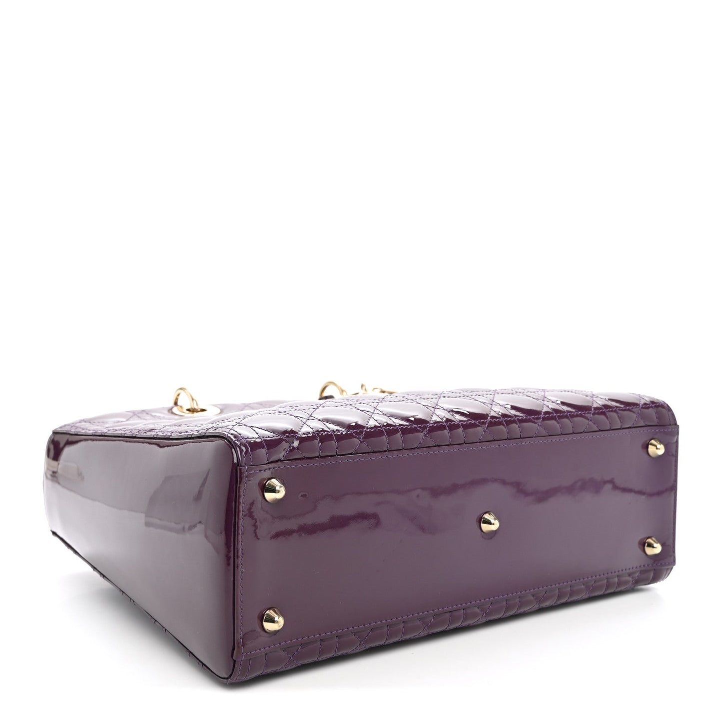 Patent Cannage Large Lady Dior Purple