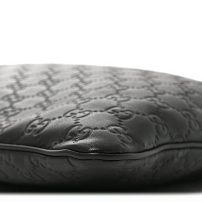 Guccissima Medium Flat Messenger Bag Black