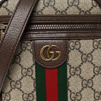 GG Supreme Monogram Web Mini Ophidia Messenger Brown Brown