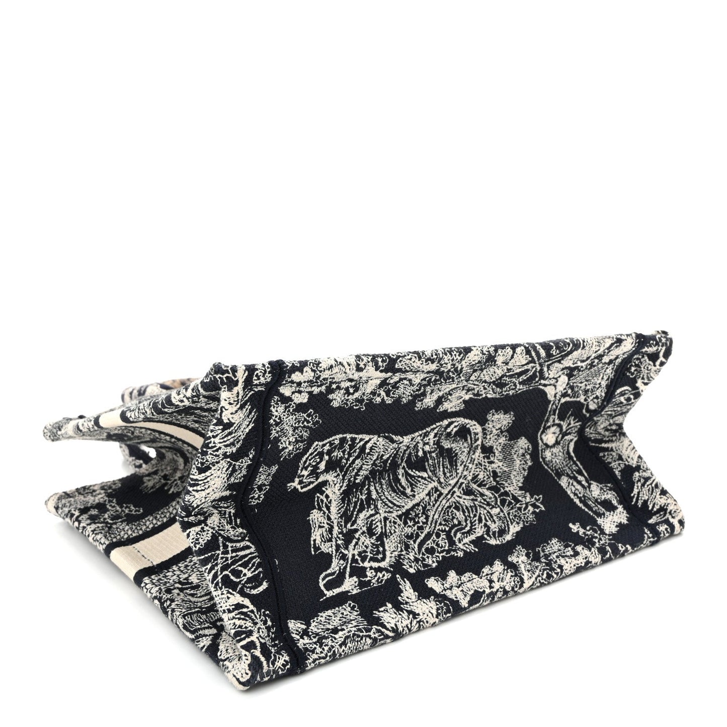 Canvas Embroidered Small Dioriviera Toile De Jouy Book Tote Blue