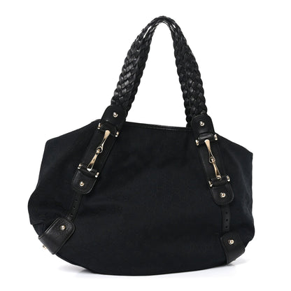 Guccissima Medium Pelham Shoulder Bag Black