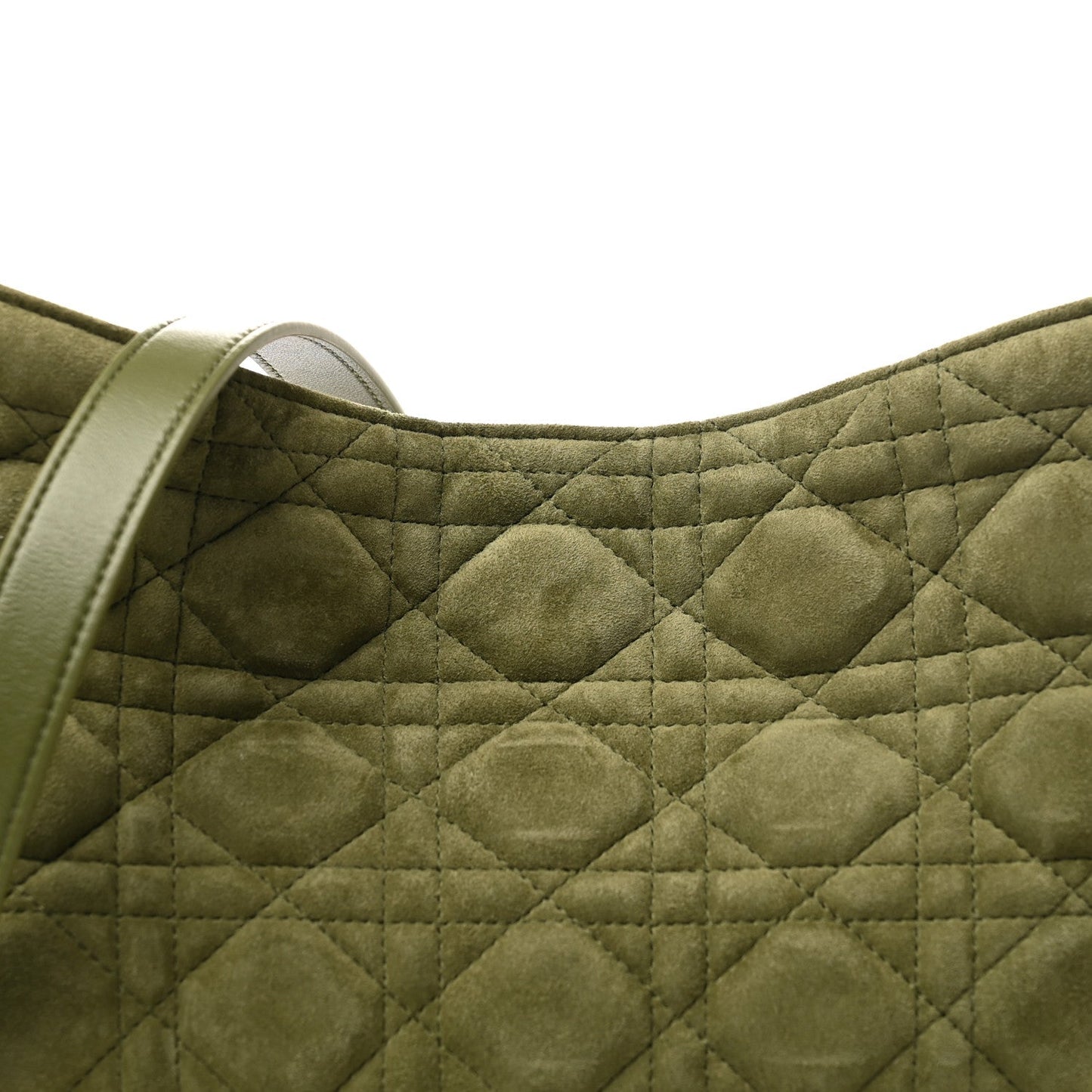 Suede Cannage Toujours Hobo Army Green