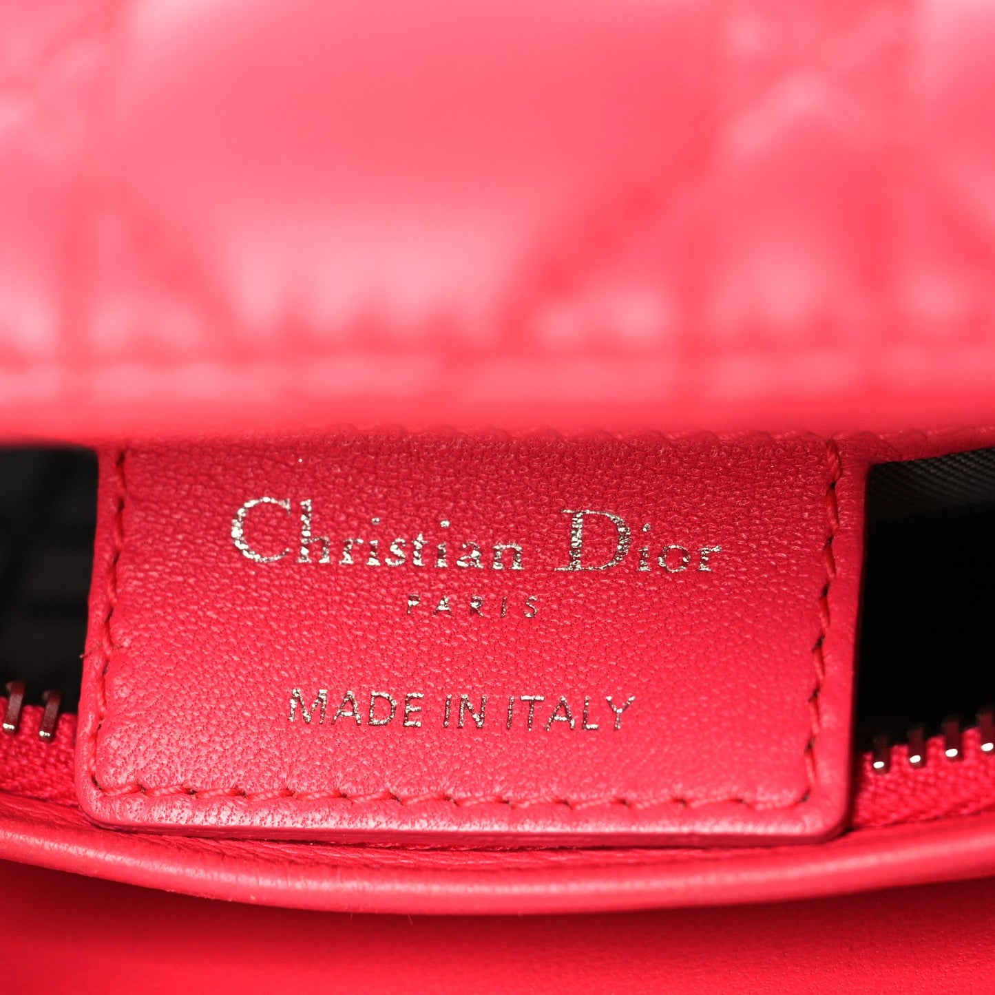 Lambskin Cannage Medium Lady Dior Pink
