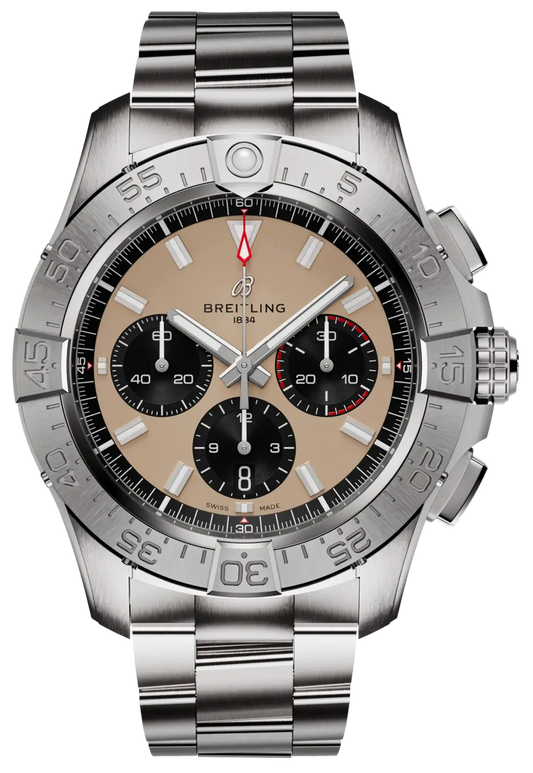 Breitling Avenger B01 Chronograph 44 Beige Dial Men's Watch AB0147101A1A1