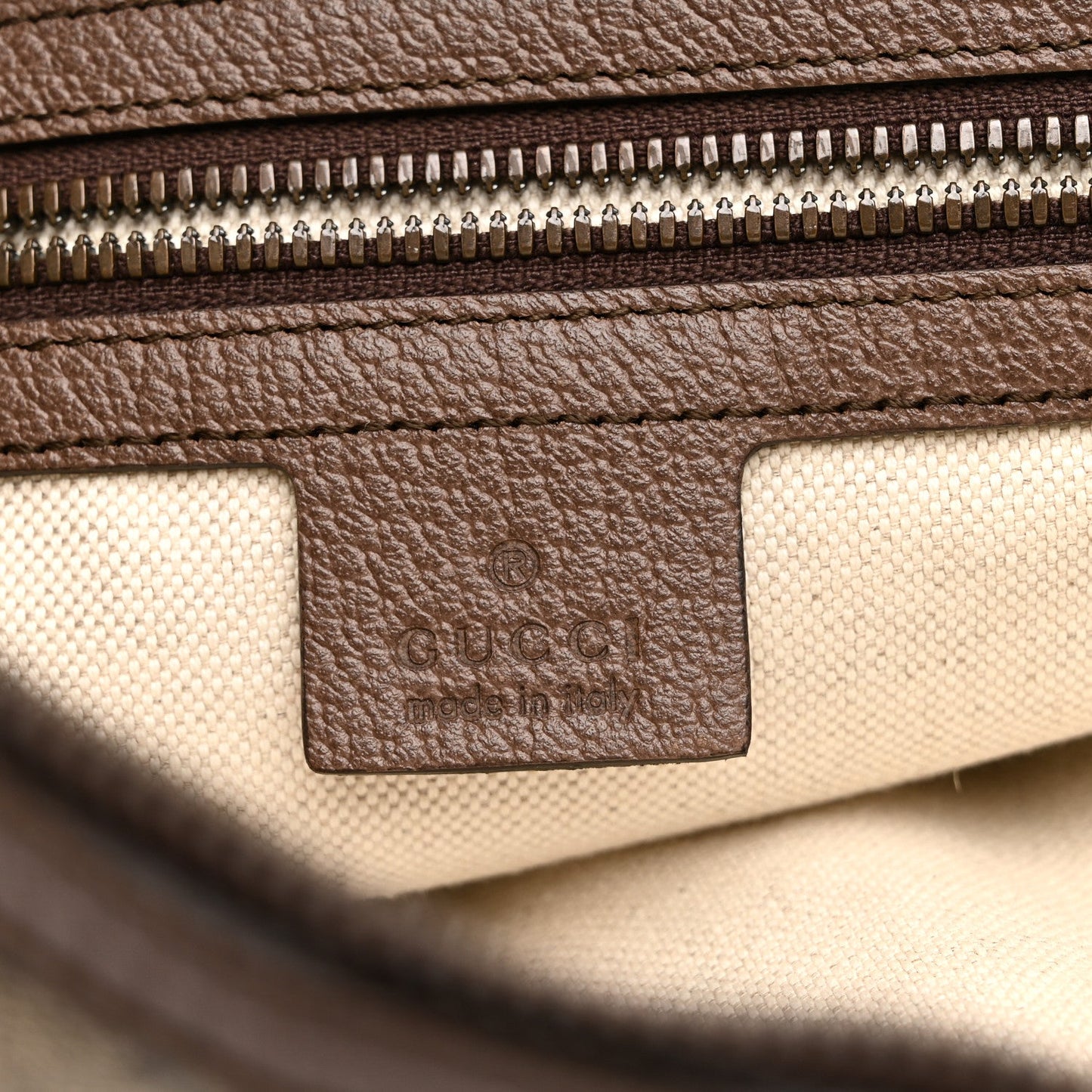 GG Supreme Monogram Web Small Ophidia Half Moon Hobo Brown