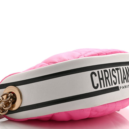 Lambskin Cannage Small Dior Vibe Hobo Bag Pink