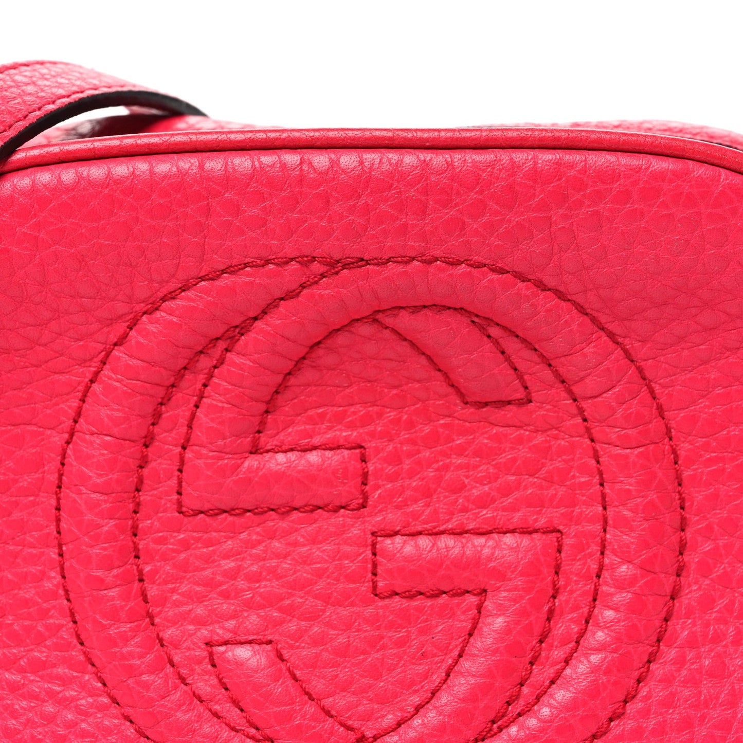 Pebbled Calfskin Children's Mini Soho Disco Messenger Bag Pink