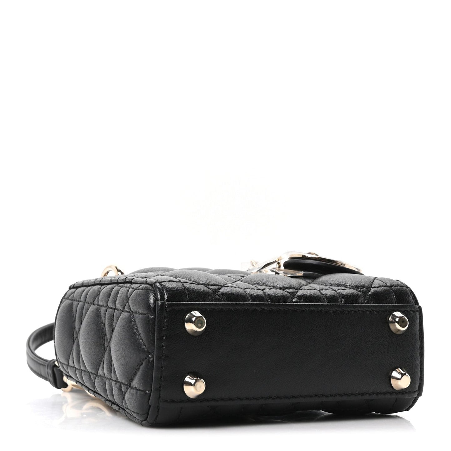 Lambskin Cannage Micro Lady Dior Black