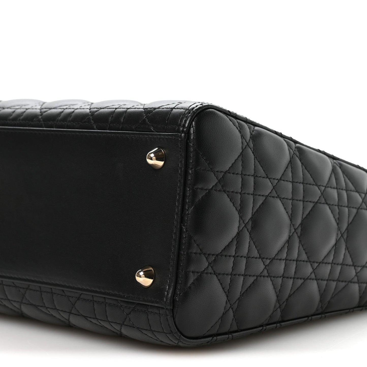 Lambskin Cannage Large Lady Dior Black
