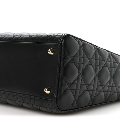 Lambskin Cannage Large Lady Dior Black