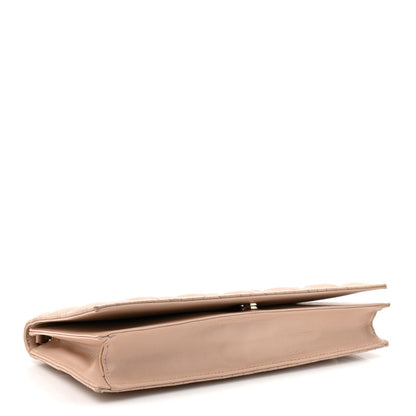 Lambskin Cannage Lady Dior Convertible Clutch Pink