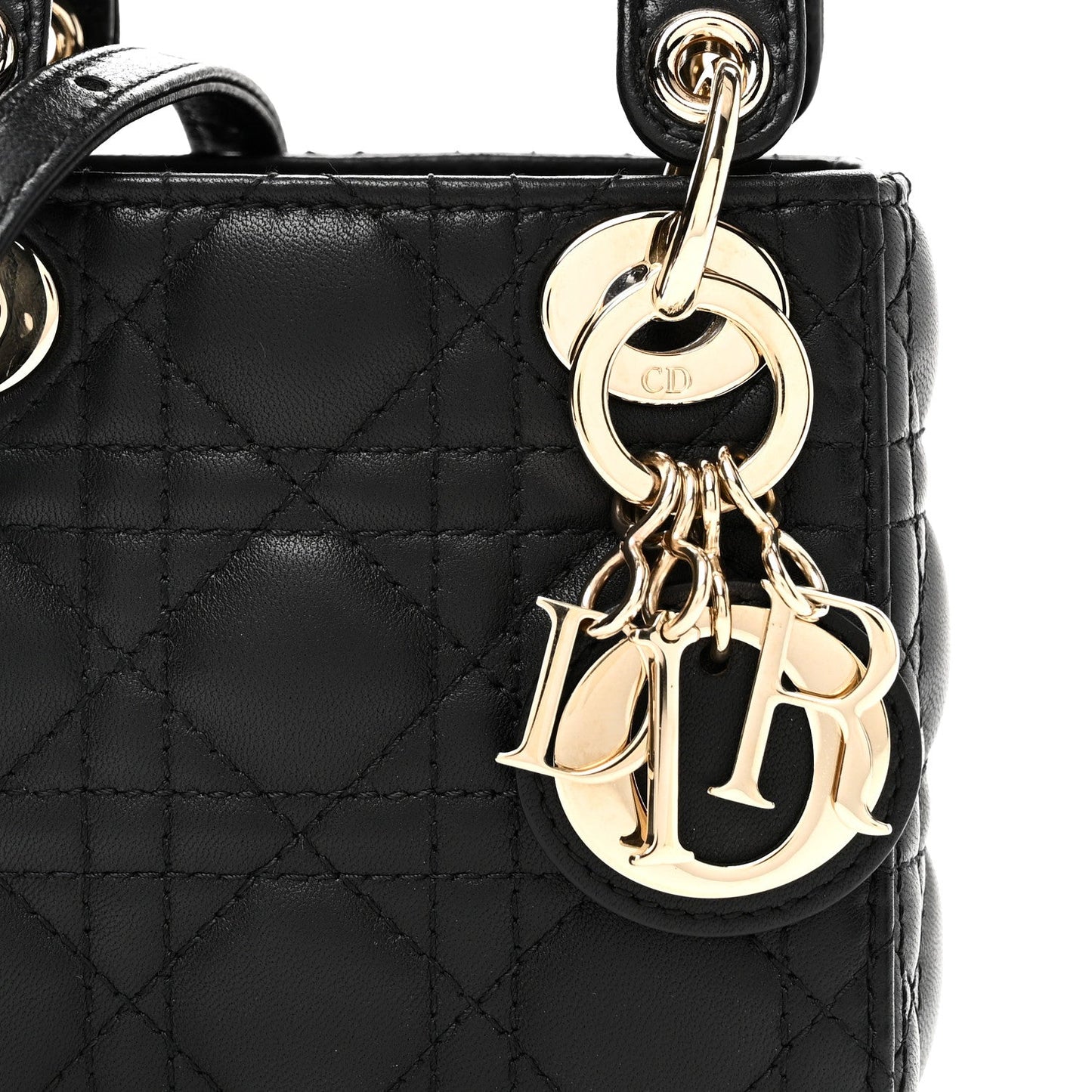 Lambskin Cannage Micro Lady Dior Black
