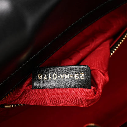Lambskin Cannage Small Lucky Badges My Lady Dior Black
