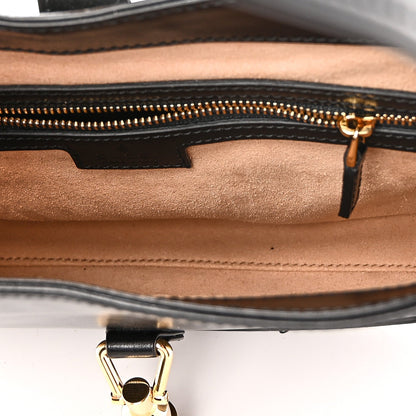 Boarded Dyana Lux Calfskin Small Jackie 1961 Hobo Black