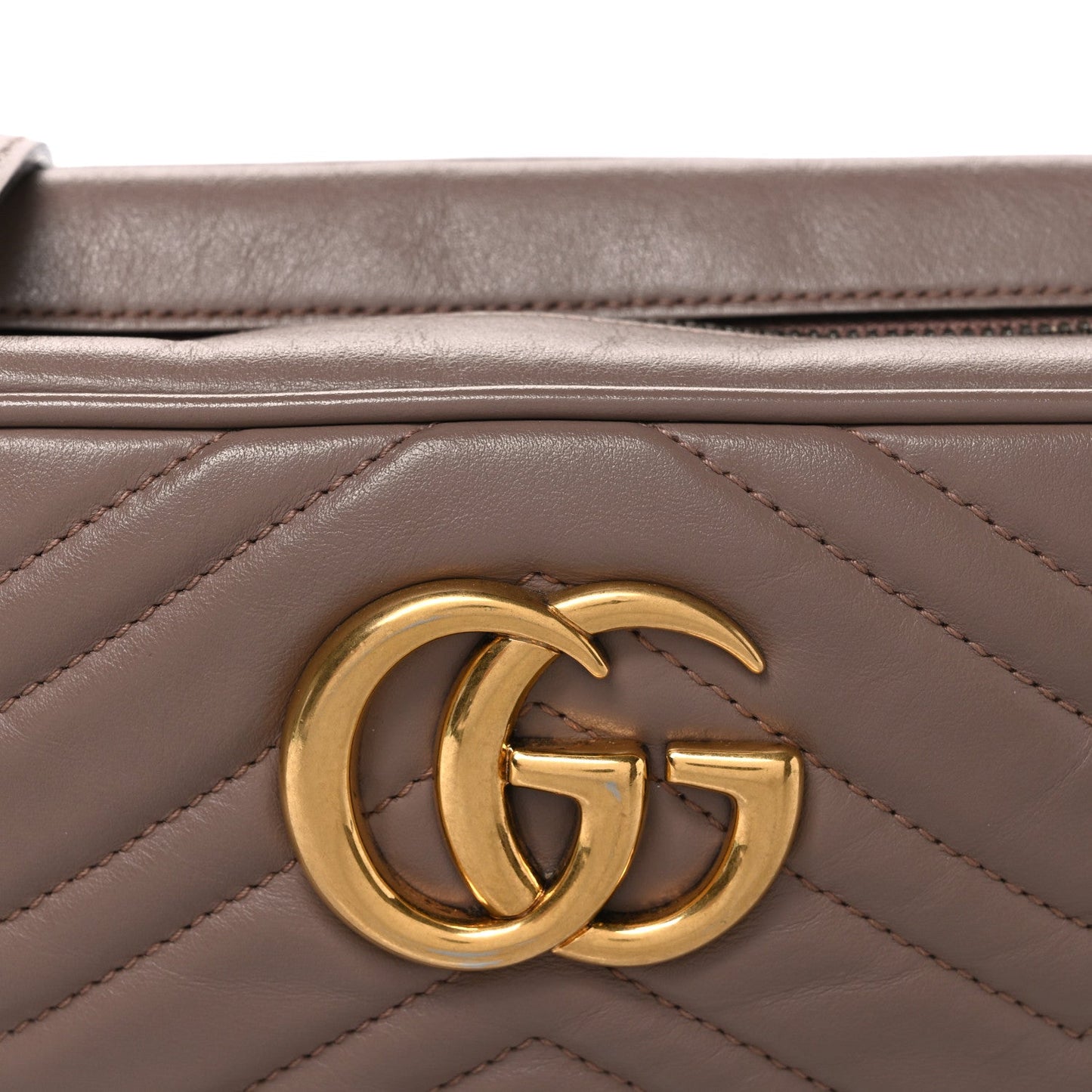 Calfskin Matelasse Small GG Marmont Chain Shoulder Bag Porcelain Rose