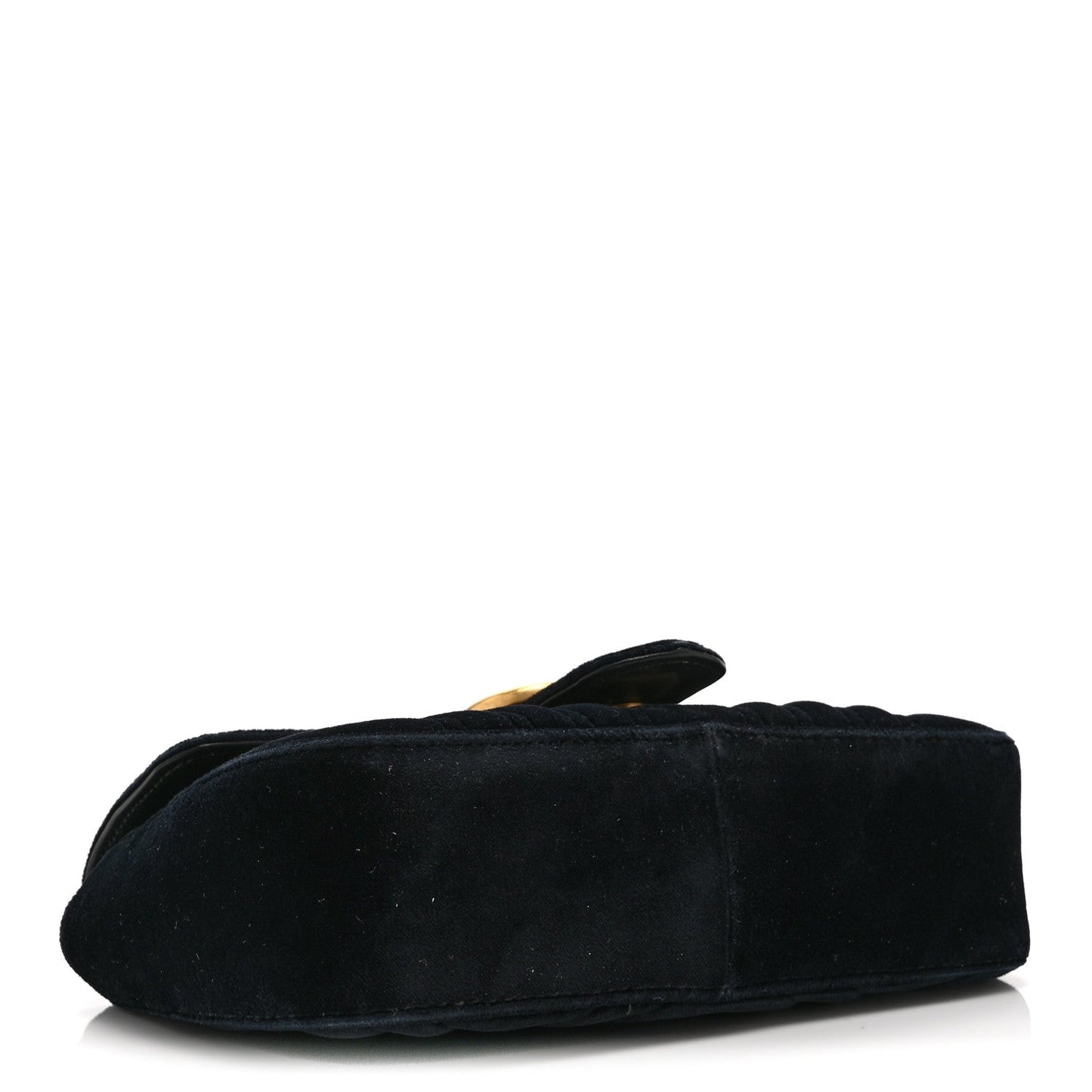 Velvet Matelasse Mini GG Marmont Shoulder Bag Black