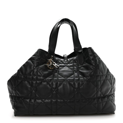 Calfskin Macrocannage Large Toujours Black