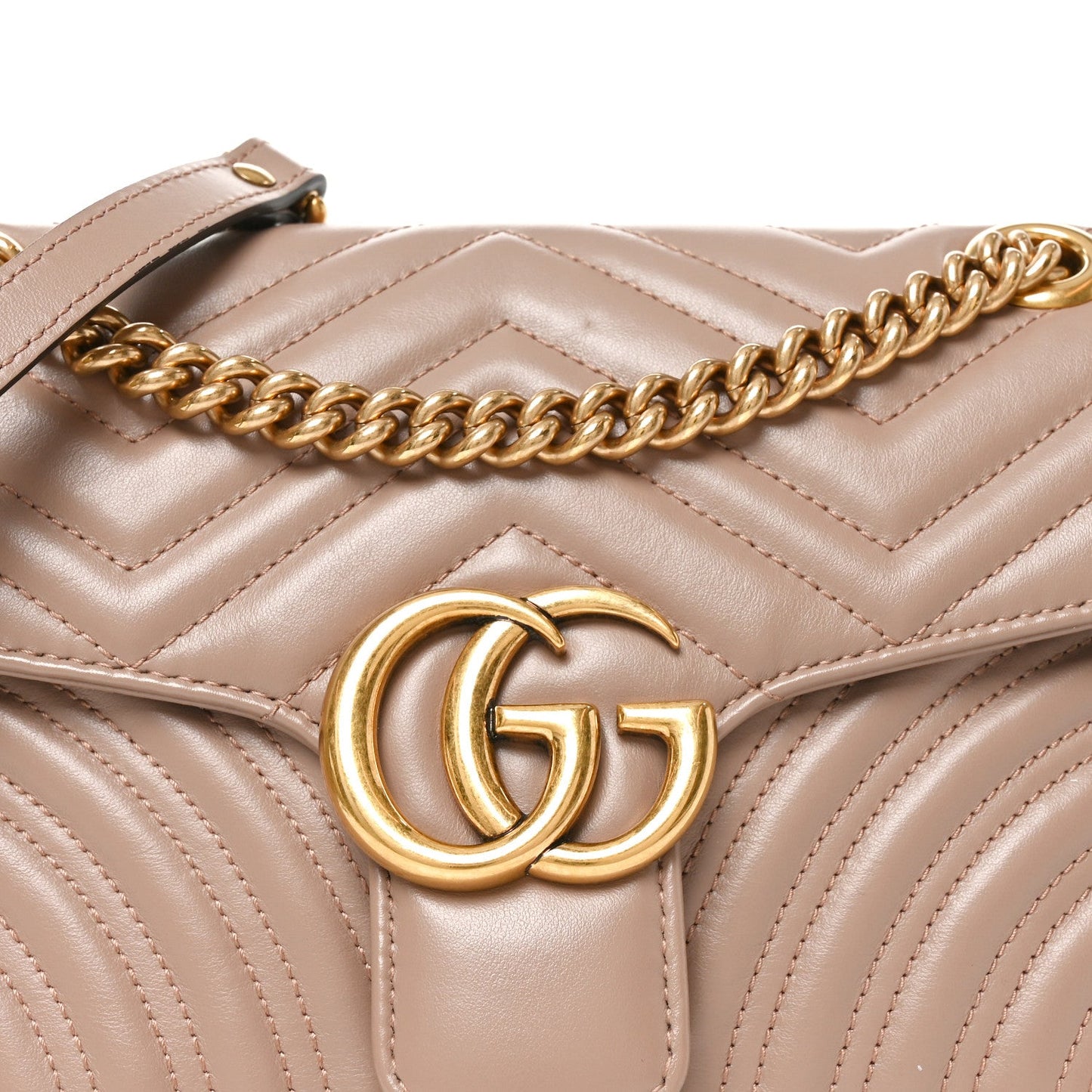 Calfskin Matelasse Small GG Marmont Shoulder Bag Porcelain Rose