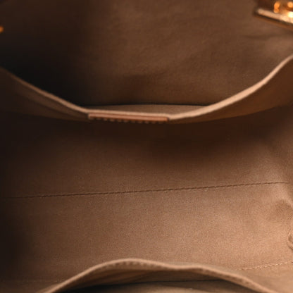 GG Supreme Monogram Calfskin Small Padlock Tote Beige Ebony Tuscany