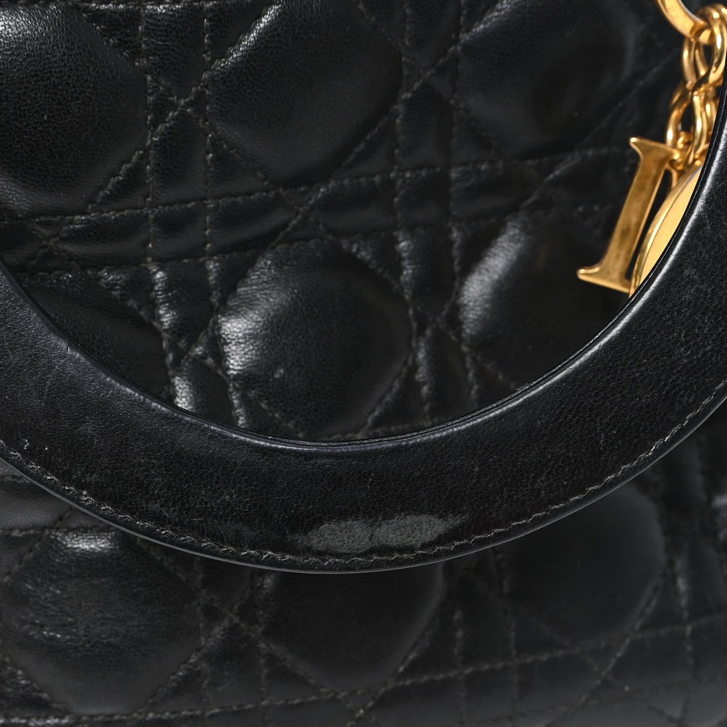 Lambskin Cannage Medium Lady Dior Black