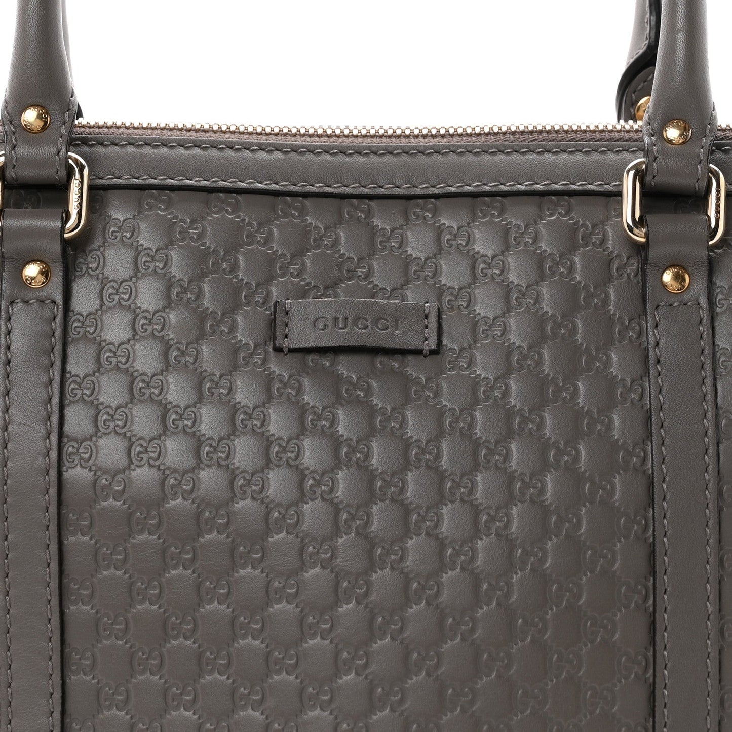 Soft Microguccissima Small Zippered Satchel Loess