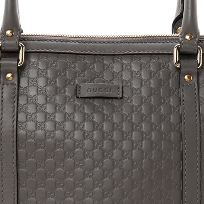 Soft Microguccissima Small Zippered Satchel Loess