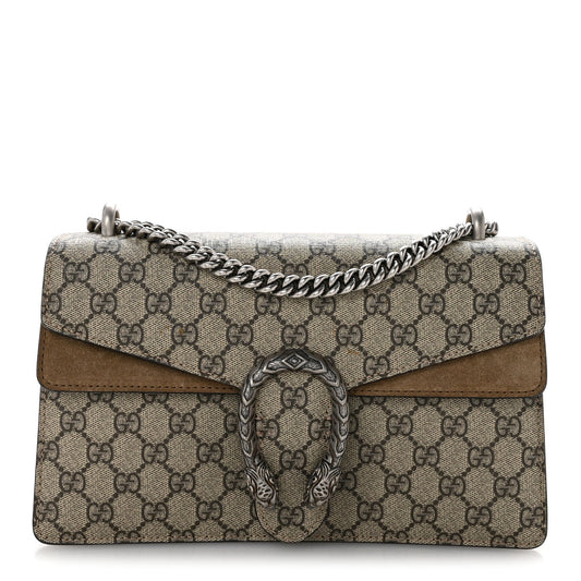 GG Supreme Monogram Small Dionysus Shoulder Bag Taupe