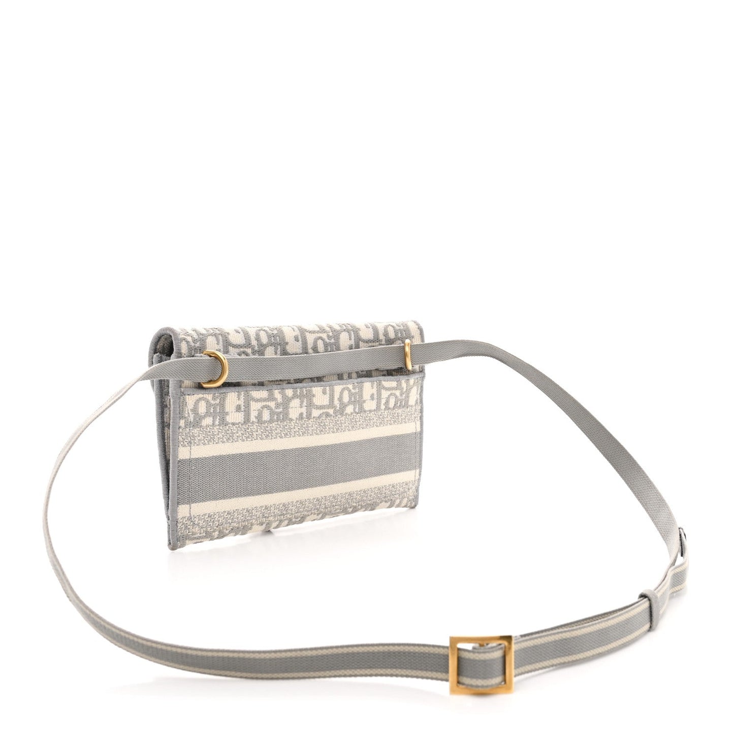 Oblique Slim Saddle Pouch Grey Grey