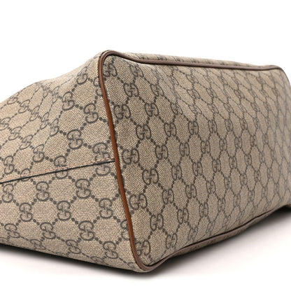 Soft GG Supreme Monogram Medium Crossbody Tote Beige Cuir