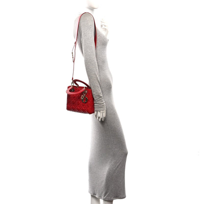 Lambskin Cannage Small My ABCDior Lady Dior Red