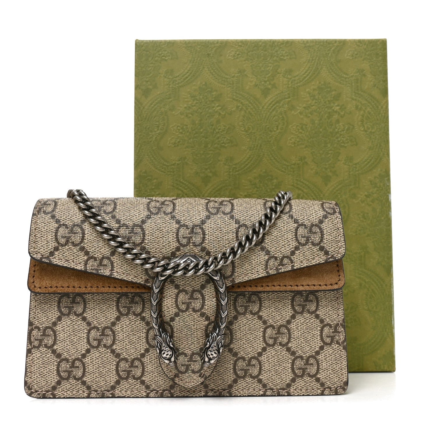 GG Supreme Monogram Super Mini Dionysus Shoulder Bag Taupe