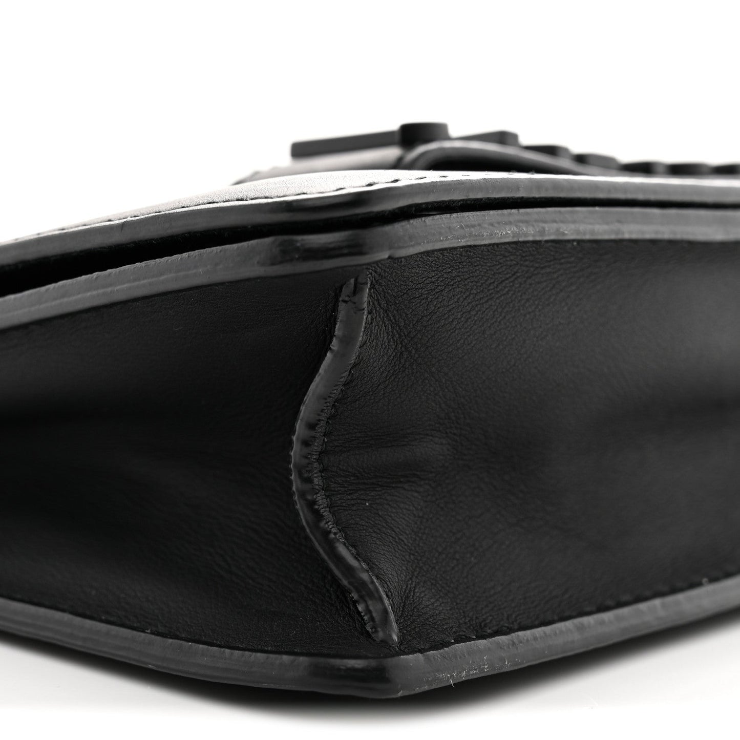 Ultra Matte Calfskin J'Adior Chain Flap Bag Black
