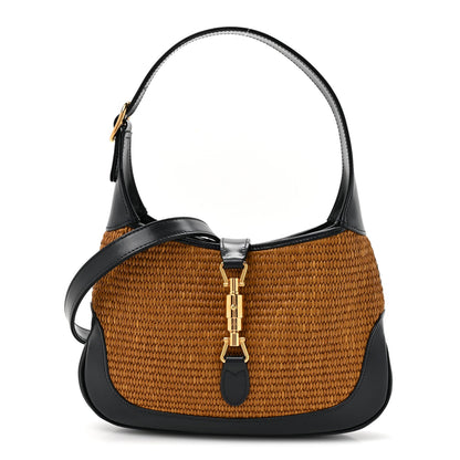 Straw Lux Boarded Dyana Lux Calfskin Small Jackie 1961 Hobo Natural Blue